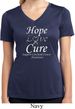 Hope Love Cure Carcinoid Cancer Ladies Dry Wicking V-neck