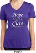 Hope Love Cure Carcinoid Cancer Ladies Dry Wicking V-neck
