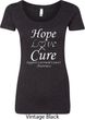 Hope Love Cure Carcinoid Cancer Ladies Scoop Neck