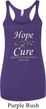 Hope Love Cure Carcinoid Cancer Ladies Tri Blend Racerback