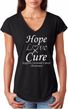 Hope Love Cure Carcinoid Cancer Ladies Tri Blend V-neck