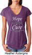 Hope Love Cure Carcinoid Cancer Ladies Tri Blend V-neck