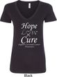 Hope Love Cure Carcinoid Cancer Ladies V-Neck