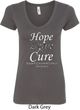 Hope Love Cure Carcinoid Cancer Ladies V-Neck