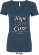 Hope Love Cure Carcinoid Cancer Ladies V-Neck