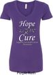 Hope Love Cure Carcinoid Cancer Ladies V-Neck