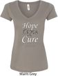 Hope Love Cure Carcinoid Cancer Ladies V-Neck