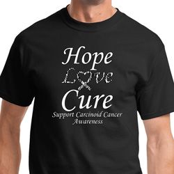 Hope Love Cure Carcinoid Cancer Mens Shirts