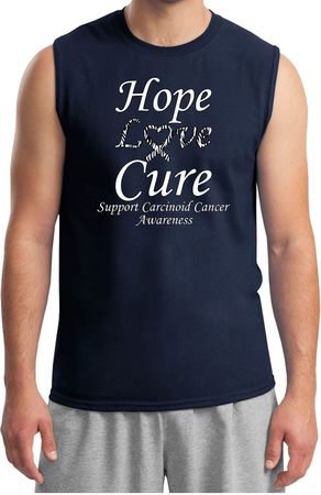 Hope Love Cure Carcinoid Cancer Muscle Shirt