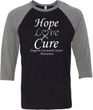 Hope Love Cure Carcinoid Cancer Raglan Shirt