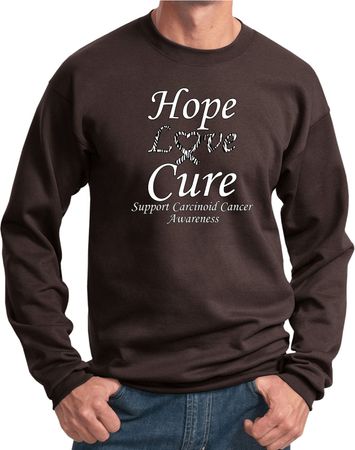 Hope Love Cure Carcinoid Cancer Sweatshirt