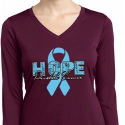 Hope Prostate Cancer Ladies Dry Wicking Long Sleeve Shirt