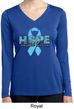 Hope Prostate Cancer Ladies Dry Wicking Long Sleeve Shirt