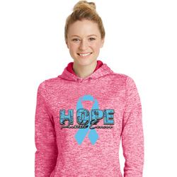 Hope Prostate Cancer Ladies Moisture Wicking Hoodie