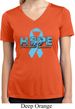 Hope Prostate Cancer Ladies Moisture Wicking V-neck Shirt