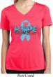 Hope Prostate Cancer Ladies Moisture Wicking V-neck Shirt