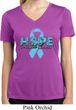 Hope Prostate Cancer Ladies Moisture Wicking V-neck Shirt