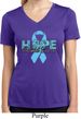 Hope Prostate Cancer Ladies Moisture Wicking V-neck Shirt
