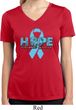 Hope Prostate Cancer Ladies Moisture Wicking V-neck Shirt