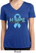 Hope Prostate Cancer Ladies Moisture Wicking V-neck Shirt