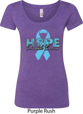 Hope Prostate Cancer Ladies Scoop Neck Shirt