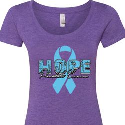 Hope Prostate Cancer Ladies Scoop Neck Shirt