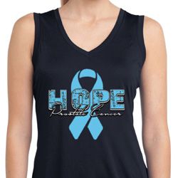Hope Prostate Cancer Ladies Sleeveless Moisture Wicking Shirt