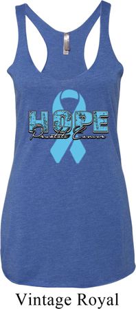 Hope Prostate Cancer Ladies Tri Blend Racerback Tank Top