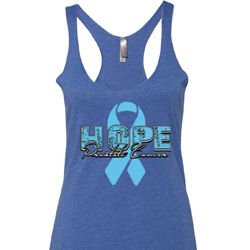 Hope Prostate Cancer Ladies Tri Blend Racerback Tank Top