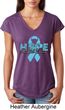 Hope Prostate Cancer Ladies Tri Blend V-Neck Shirt
