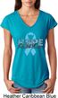 Hope Prostate Cancer Ladies Tri Blend V-Neck Shirt