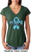 Hope Prostate Cancer Ladies Tri Blend V-Neck Shirt