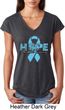 Hope Prostate Cancer Ladies Tri Blend V-Neck Shirt