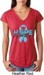 Hope Prostate Cancer Ladies Tri Blend V-Neck Shirt