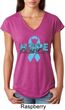 Hope Prostate Cancer Ladies Tri Blend V-Neck Shirt
