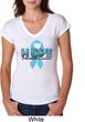 Hope Prostate Cancer Ladies Tri Blend V-Neck Shirt