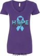 Hope Prostate Cancer Ladies V-Neck Shirt