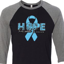 Hope Prostate Cancer Mens Raglan Shirt Hope Prostate Cancer Mens Raglan Shirt