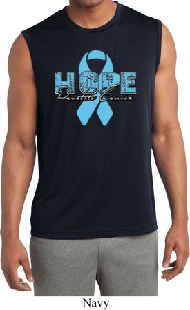 Hope Prostate Cancer Mens Sleeveless Moisture Wicking Shirt
