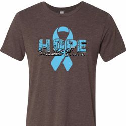 Hope Prostate Cancer Mens Tri Blend Crewneck Shirt Hope Prostate Cancer Mens Tri Blend Crewneck Shirt