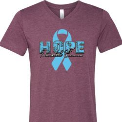 Hope Prostate Cancer Mens Tri Blend V-neck Shirt Hope Prostate Cancer Mens Tri Blend V-neck Shirt