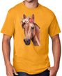 Horse With Floral Crown Adult T-shirt - Gold