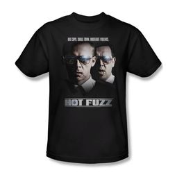 Hot Fuzz Shirt Big Cops Adult Black Tee T-Shirt Hot Fuzz Shirt Big Cops Adult Black Tee T-Shirt