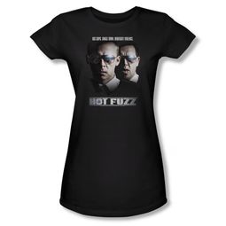 Hot Fuzz Shirt Juniors Big Cops Black Tee T-Shirt Hot Fuzz Shirt Juniors Big Cops Black Tee T-Shirt