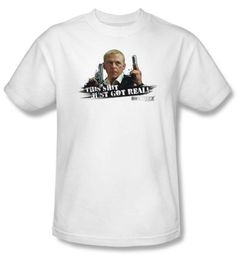 Hot Fuzz T-shirt Movie Just Got Real Adult White Tee Shirt