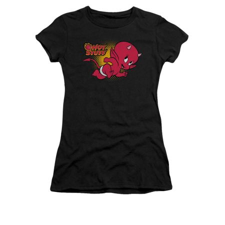 Hot Stuff Shirt Juniors Running Black T-Shirt