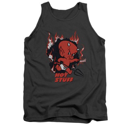 Hot Stuff Shirt Tank Top Singe Charcoal Tanktop