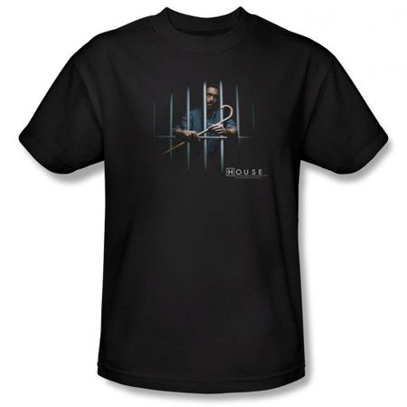 House Shirt Behind Bars Black T-Shirt