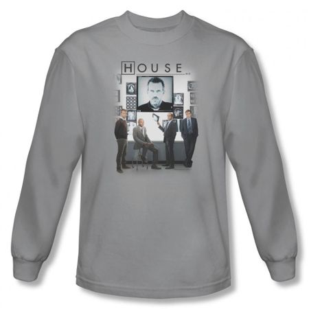 House Shirt Cast Long Sleeve Silver Tee T-Shirt