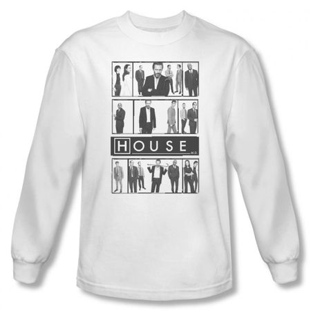 House Shirt Cast Long Sleeve White Tee T-Shirt